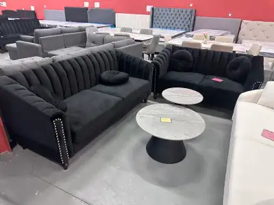 Brand new modern velvet sofa and love seat on sale Sofa and love seat for only $850 Available in gre...