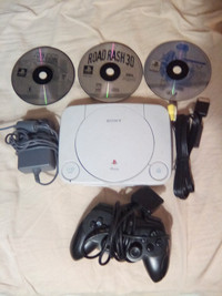 PS1 slim with 4 games