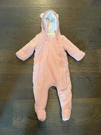 Baby gap pink cozy snowsuit 6-12M NWT ret $118