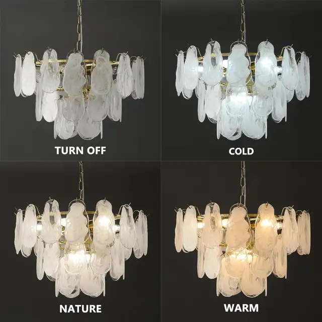 save $400: new Dughkugh  Gold Multi-Tier Cloud Glass Chandelier in Indoor Lighting & Fans in Mississauga / Peel Region - Image 7