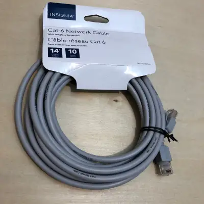 Insignia 14ft Cat6 RJ45 Ethernet Network Cable Xbox,PS5, Mining, View more