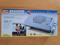 Air register booster fan