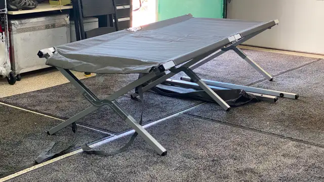 Cot, camping bed cot, for extra bed for guest.