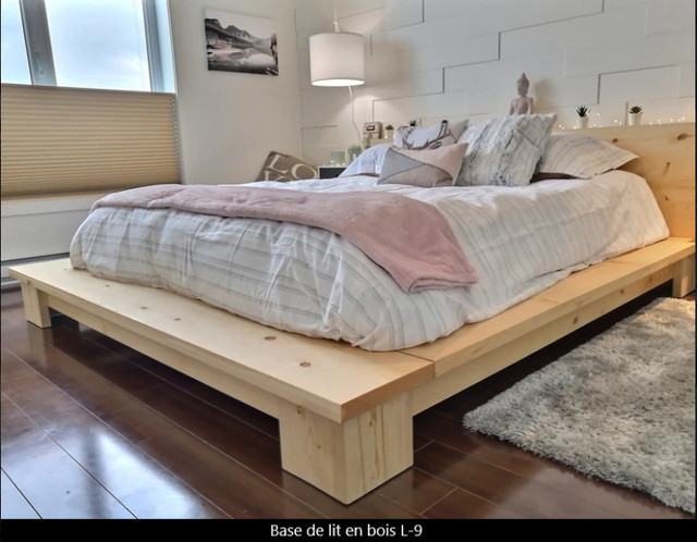 Base de lit en bois massif dans Lits et matelas  à Ville de Montréal - Image 4