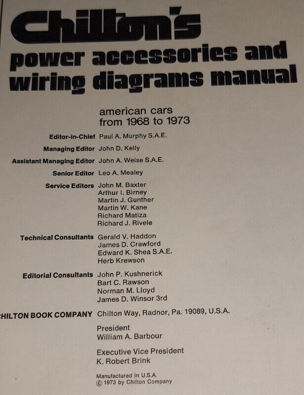 1969-73 CHILTON CHILTONS Wiring and power Manual in Other in Kingston - Image 3