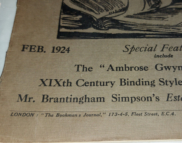 1923-24 Lot of 2 The Bookman's Journal Publications in Other in Kingston - Image 3