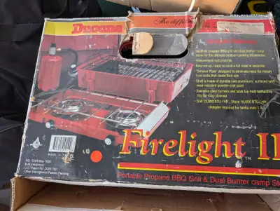 Ducane Firelight II Portable Propane BBQ Grill & Camp Stove, View more
