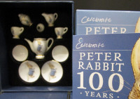 10 PIECE PORCELAIN PETER RABBIT MINIATURE GERMAN TEA SET, BOXED