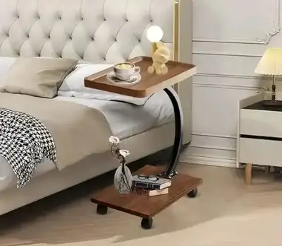New Wood C Shaped Coffee / Side / End Table for couch, View more