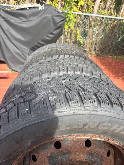4 pneus hiver Hercules Avalanche 215-65 R16 sur rimes d’acier