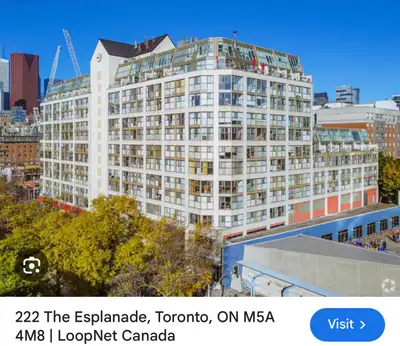 Beautiful apartment located just a few minutes away from the Distillery District. Two bedrooms, two...