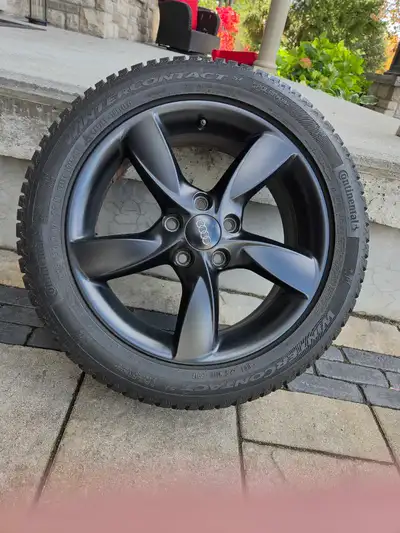 Audi OEM rims with excellent continental winter tires with limited use.(full set). Off of a 2024 A3....