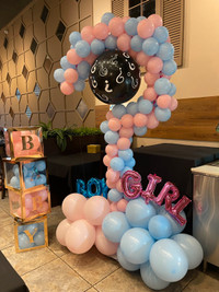Baby shower decorations gender reveal balloon arch