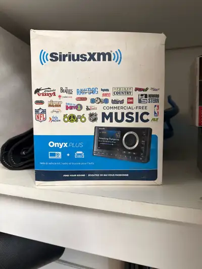 Listen to your favourite SiriusXM channels with this Onyx Plus radio and vehicle kit. This used set...