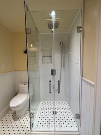 CUSTOM SHOWER GLASS DOORS ENCLOSURES OFFICE ENTRANCES RAILING