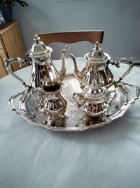 Sterling Silver Plated Coffee & Tea Set