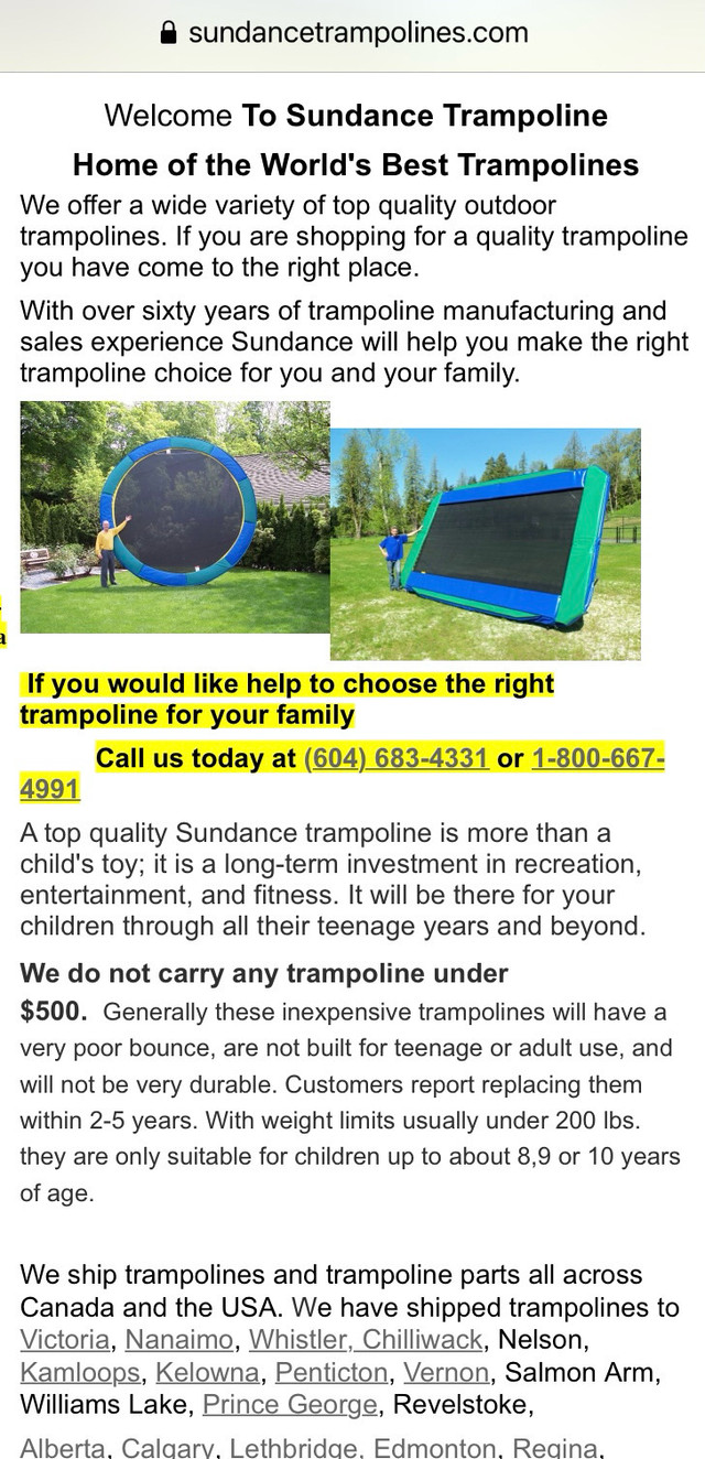 Trampoline – 14 foot round trampoline by Sundance – 800$ in Other in Oakville / Halton Region - Image 3