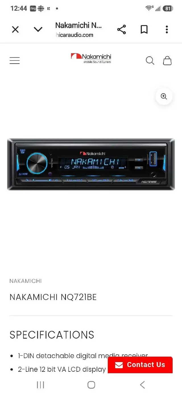 NAKAMICHI NQ721BE DIGITAL MEDIA RECEIVER - CAR STEREO in Stereo Systems & Home Theatre in Markham / York Region - Image 2
