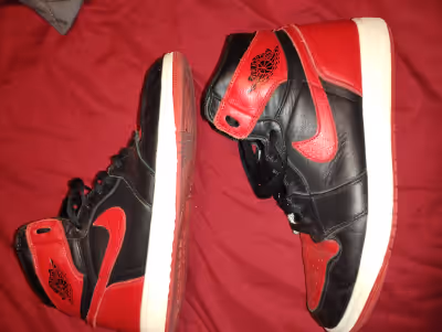 Men's size 11. These are the best unauthorized authentic Jordan 1 breds you can get. All real leathe...