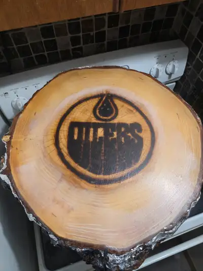 Unfinished project, Oilers live edge epoxy table., View more