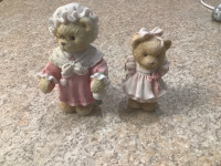 Vintage Enesco Grandma and Child Figurine Set 