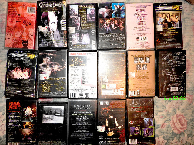FS Metal Punk Goth VHS Iron Maiden Dokken Metallica Wasp Samhain in CDs, DVDs & Blu-ray in Edmonton - Image 3
