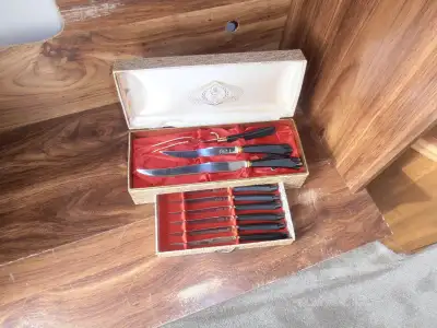 Vintage Carving Knife Set + 6 Steak Knives, View more