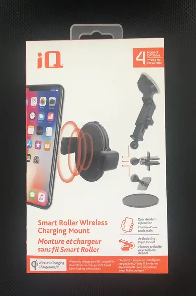 NEW iQ Smart Roller Wireless Charging Car Mount, View more