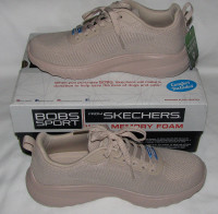Skechers Bobs Sport Squad Chaos Face-Off Sneakers Sz 6 NEW Beige