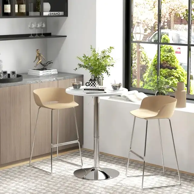 Adjustable High Top Bar Table,  Round Kitchen Table with Swivel  in Dining Tables & Sets in Markham / York Region - Image 11