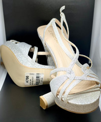 Silver heels  “NEW” sz 8.5-9