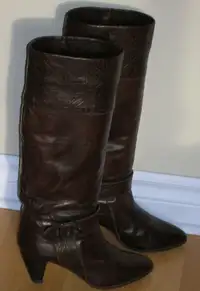 Italian made leather high boots