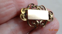Brooch,  gold ,can be engraved,fancy edging, Victorian ?