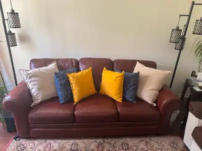 Genuine Leather Couch + Love Seat, View more