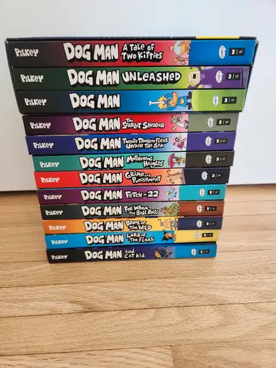 Dog man book series (books 1-12) Hard cover Excellent like brand new condition Would make a great gi...