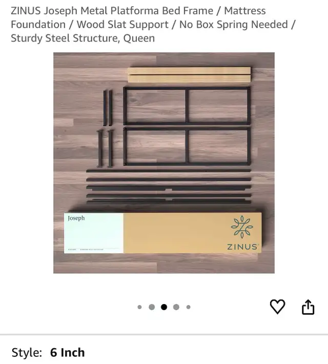 Queen bed frame with slat / Cadre de grand lit avec sommier in Beds & Mattresses in Longueuil / South Shore - Image 5