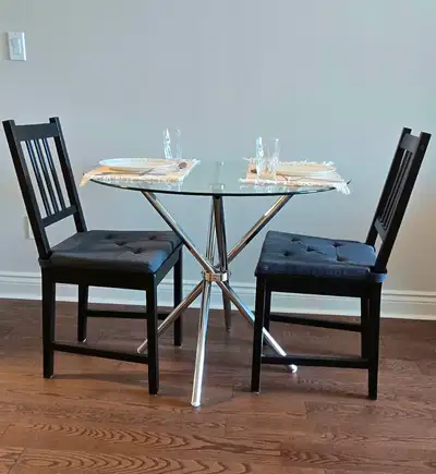 Table, dining, with 2 chairs, View more