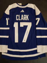 Wendel Clark Signed Toronto Maple Leafs Adids RR 2 Jersey FP COA