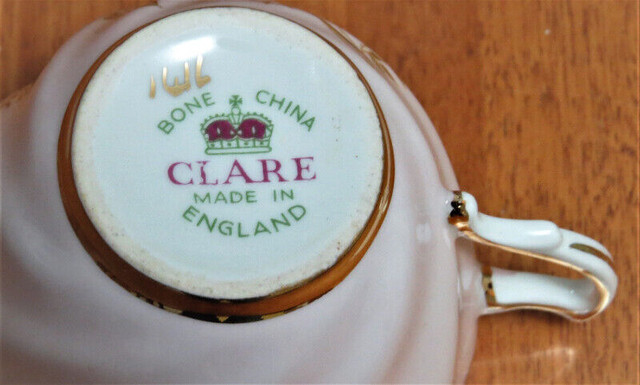 Vintage Bone China Clare Made In England Teacup and Saucer in Arts & Collectibles in Bridgewater - Image 3