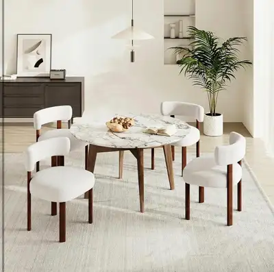 Kolamy dining chair set of four, beige, View more