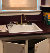 KOHLER Mayfield Enamelled Cast Iron Kitchen sink with extras