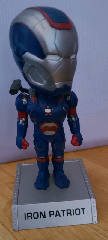 MARVEL IRON MAN 3 PATRIOT WACKY WOBBLER BOBBLE HEAD 7” FIGURE , View more