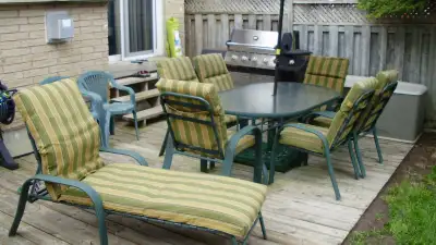 Patio set chairs & table, View more
