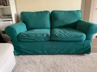 Emerald Green Loveseat Sofa - UPPLAND IKEA