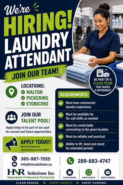 URGENT!! Laundry Attendant for Hotel, View more