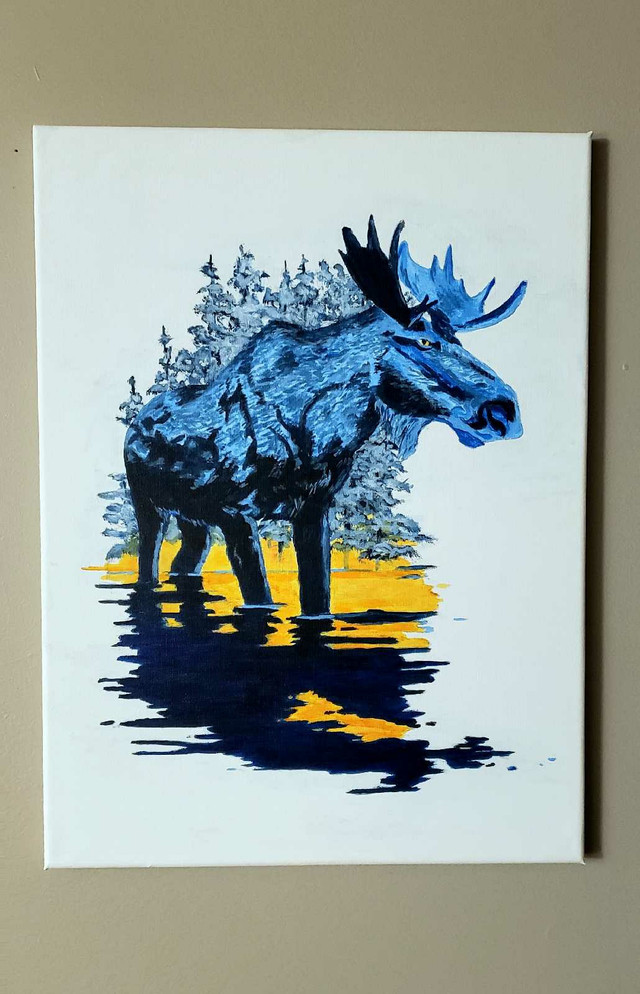 Original Native art abstract moose in Arts & Collectibles in Corner Brook