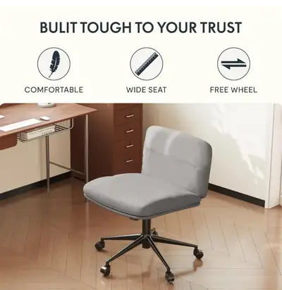 Brand New Ecconiture Home Office grey Chair , View more
