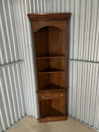 Free delivery used Wooden Corner Shelf Unit, View more