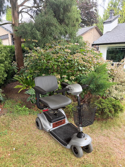 Selling a reliable Shoprider Firefly 777NA 4-wheel mobility scooter in good, ready-to-ride condition...