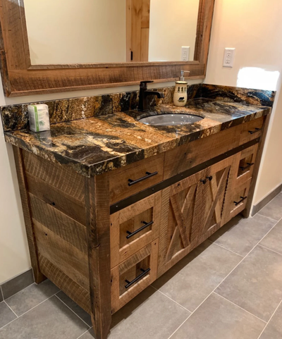 Our Vanities love the moisture of a bathroom, when others fall apart and mold Solid Wood - Custom Ma...